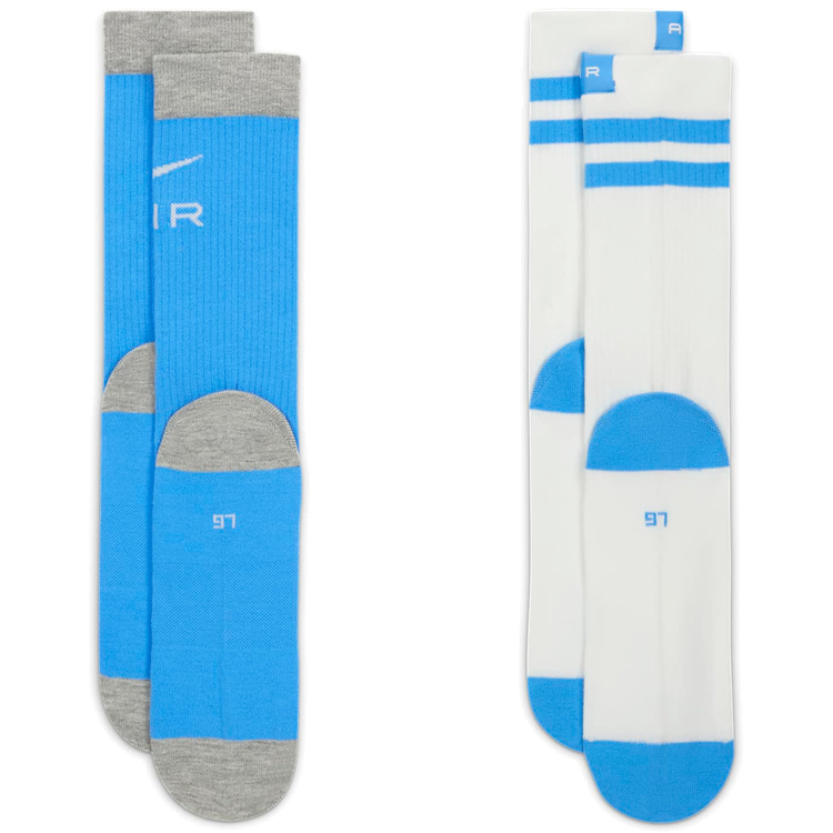 Sosete Unisex Nike U NK ED ESS CRW 2PR 168 NK AIR M Albastru deschis-alb photo 4